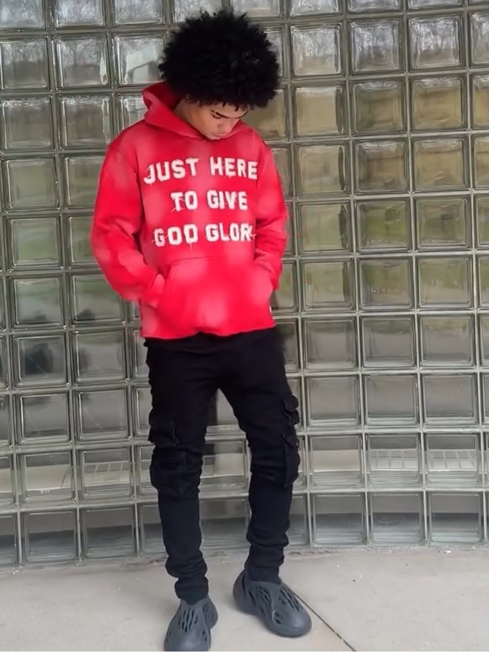 Inspirational Heavyweight Red Hoodie, Large